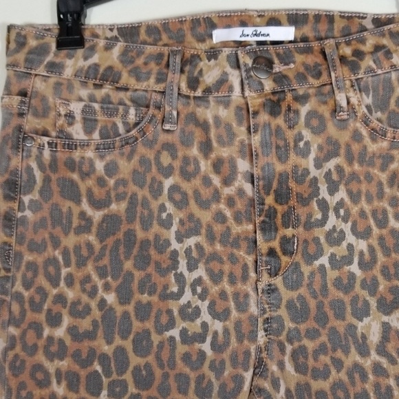 SAM EDELMAN The Stiletto High Rise Printed Frayed Hem Skinny Jean - Size 10 - Picture 3 of 5